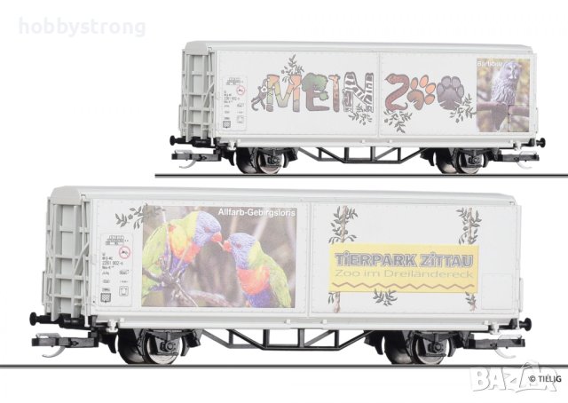 Вагон с подвижни стени Hbis-tt Mein Zoo-2 TT 1:120 Tillig 14850