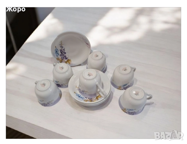 Порцеланов сервиз за кафе, капучино или чай различни разцветки и шарки , снимка 13 - Сервизи - 52615132