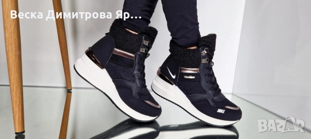 Дамски обувки с топла дебела вата, снимка 17 - Дамски боти - 52134726