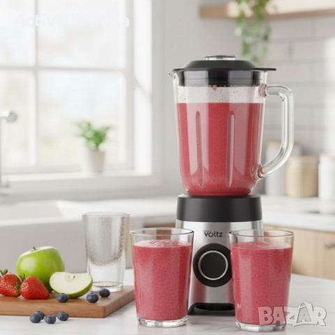 Блендер Oliver Voltz OV51162E 800W – Силна мощност, стъклена кана и надеждност за всеки ден, снимка 2 - Блендери - 52581520
