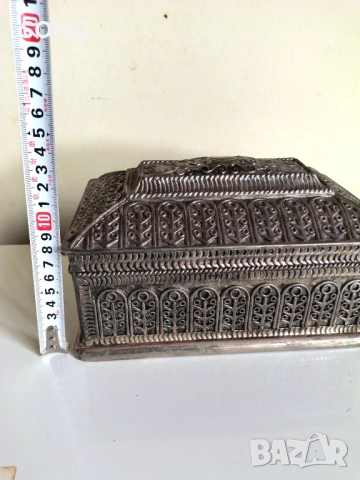 Страхотна Стара Посребрена Кутия За Бижута, снимка 7 - Антикварни и старинни предмети - 51782920