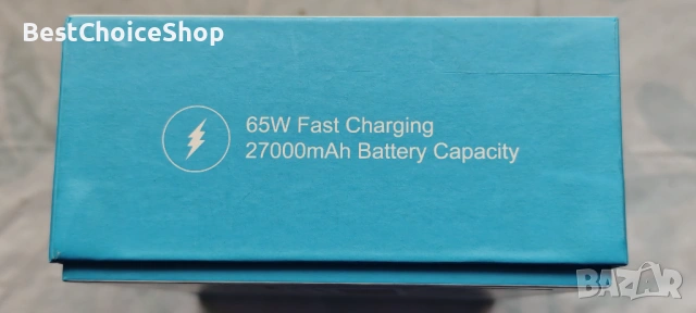 Мощен Power Bank, Външна батерия Genmifly 27000mAh 65W PD с бърз вход/изход, вграден USB-C, снимка 6 - Външни батерии - 53585464