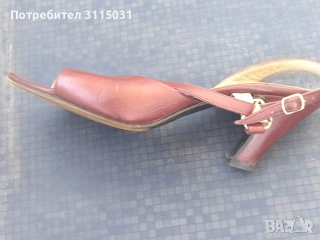Дамски сандал вишнев на цвят №39, снимка 2 - Сандали - 41775134