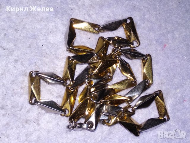 ВЕЛИКОЛЕПЕН ФЕШЪН АРТ ЛАНЕЦ - МЕДЕН с ЛЪСКАВА БЛЕСТЯЩА ЖЪЛТА и БЯЛА ПОЗЛАТА МАГНИТ НЕ го ЛОВИ 13773, снимка 13 - Колиета, медальони, синджири - 41483884