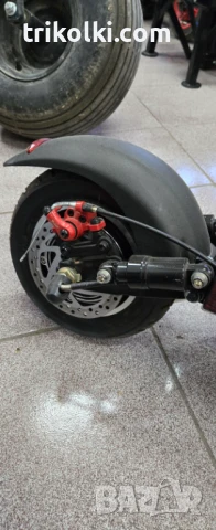 Мощна електрическа тротинетка с амортисьори, километрaж.ж, снимка 14 - Велосипеди - 51027464