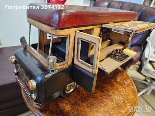 Уникално ръчно изработено и рисувано камионче за цветя, снимка 4 - Декорация за дома - 52945186