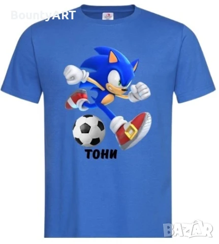 Персонализирана тениска Соник, снимка 3 - Детски тениски и потници - 50545570