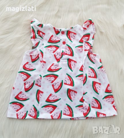 Бебешка рокля диня размер 6 месеца - НОВА, снимка 4 - Бебешки рокли - 41534445