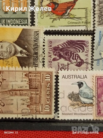 Стари пощенски марки от цял свят смесени ИНДИЯ, АВСТРАЛИЯ, КАНАДА за КОЛЕКЦИЯ 51574, снимка 8 - Филателия - 53227358