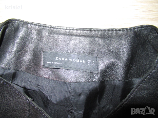 ZARA--ЕСТЕСТВЕНА КОЖА,СТРАХОТНО ЯКЕ--М номер, снимка 3 - Якета - 53855969
