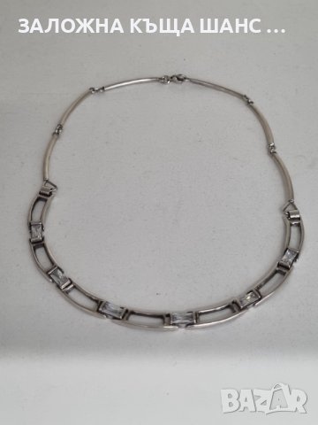 Дамско колие с кристали 925 проба , снимка 6 - Колиета, медальони, синджири - 41583575