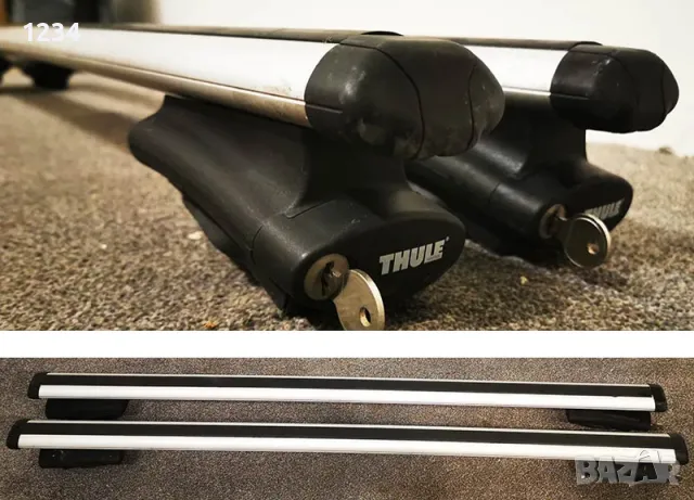 THULE aero bar алуминиев багажник напречни греди за монтаж на надлъжни рейки 110cm