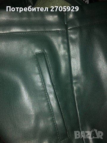 Zara зелен кожен панталон/клин, размер S, снимка 9 - Панталони - 44260367