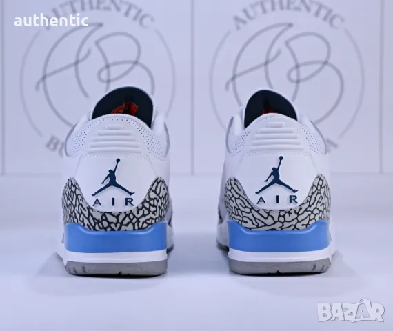 Nike Air Jordan Retro 3 White Cement, University Blue Мъжки Дамски Маратонки, снимка 11 - Маратонки - 47413966