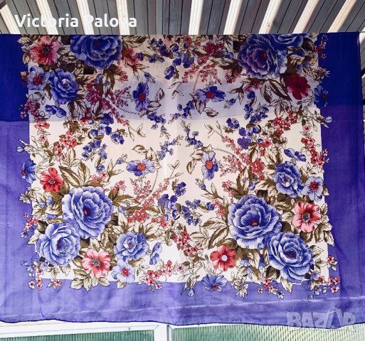 Много красив шал коприна, снимка 9 - Шалове - 41427762
