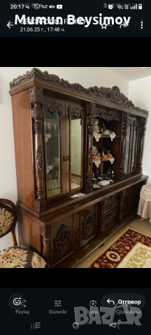 ръчно изработена витрина много запазен , снимка 2 - Секции и витрини - 53168950