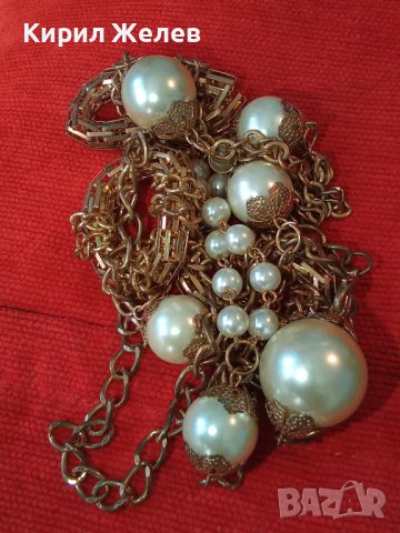 ЗЛАТИСТ ВИНТИДЖ ПЕРЛЕН ГЕРДАН 8515, снимка 10 - Колиета, медальони, синджири - 29604894