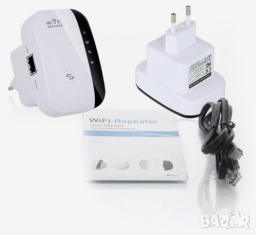 Портативен USB Безжичен Усилвател на Сигнала Wi-Fi Repeater 300 Mbps Включващ се в Обикновен Контакт, снимка 1 - Рутери - 41381670