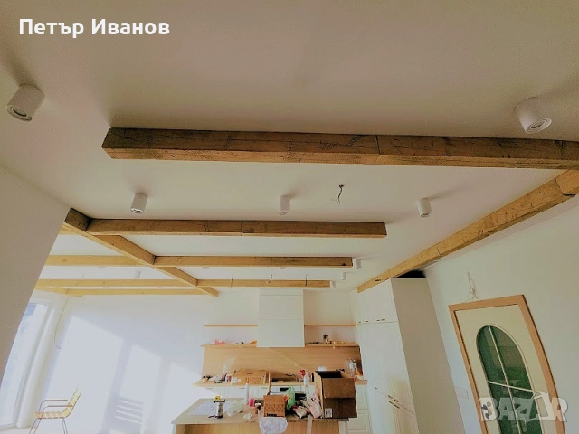 Декоративни Греди и дъски за таван от полистирен, фибран, снимка 4 - Облицовки - 40464243