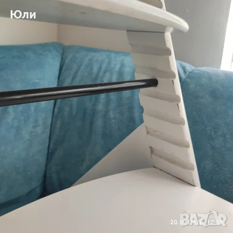 Детско столче за хранене дървено Nuttle, бяло, употребявано, снимка 3 - Столчета за хранене - 55935643