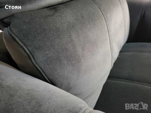 Зелен фотьойл от плат с електрически релаксиращ механизъм, снимка 9 - Дивани и мека мебел - 51955468