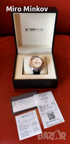 ПРОДАВАМ ЗЛАТЕН ЧАСОВНИК TAG HAUER, модел LINK Calibre 16, като нов, снимка 2 - Мъжки - 52707003