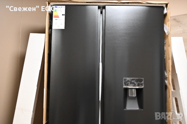Голям черен хладилник PKM SBS400EBIXWDAZ No Frost и диспенсър, снимка 10 - Хладилници - 53324902