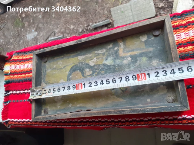 Стара домашна икона - ръчно рисувана върху дъска, снимка 6 - Антикварни и старинни предмети - 50851312