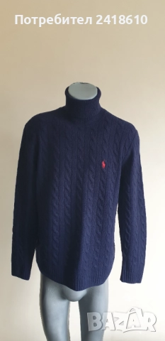 POLO Ralph Lauren Cable Wool / Cashmere Knit Mens Size M - L НОВО! ОРИГИНАЛ! Mъжки Поло Пуловер !, снимка 2 - Пуловери - 51895840