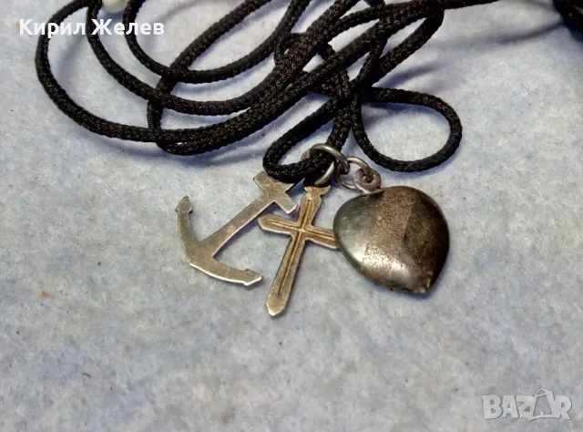 ВЯРА НАДЕЖДА ЛЮБОВ - СРЕБЪРНИ КРЪСТЧЕ КОТВА и СЪРЧИЦЕ СРЕБРО 925 ХРИСТИЯНСКА СИМВОЛИКА КОЛИЕ 49729, снимка 10 - Колиета, медальони, синджири - 49732806