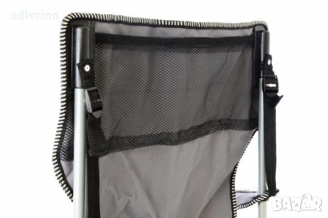 Рибарски стол, сгъваем стол, пикник стол, къмпинг стол - 2 броя, сив, до 150 кг, снимка 5 - Къмпинг мебели - 34160442