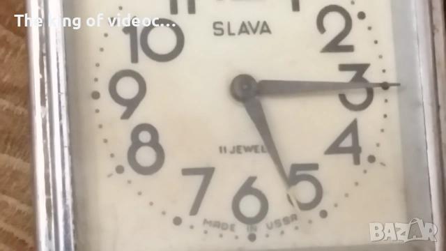 Руски механичен часовник SLAVA 11 JEWELS  1960 година , снимка 3 - Антикварни и старинни предмети - 53420155