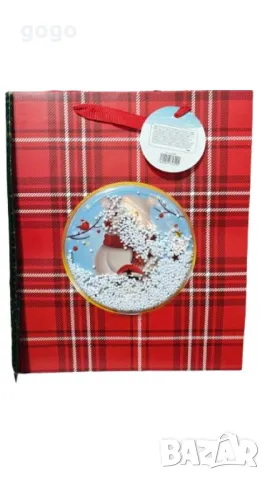 Коледна подаръчна чанта със снежна топка, снимка 4 - Други - 47706227