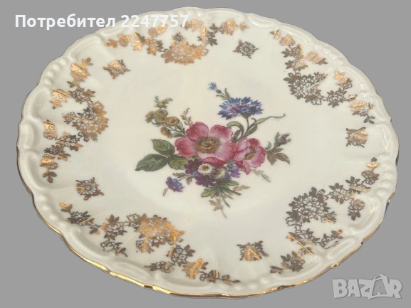 Антикварно порцеланово трио GKC Bavaria (1900–1945), снимка 6 - Чаши - 53073613