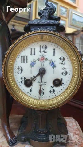 Страхотен антикварен френски каминен часовник , снимка 8 - Антикварни и старинни предмети - 38842866