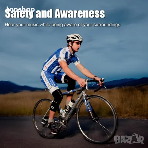 НОВИ IFECCO водоустойчиви слушалки с костна проводимост, IP68,  Bluetooth, 8GB Вградена памет, MP3, снимка 3 - Bluetooth слушалки - 50493325