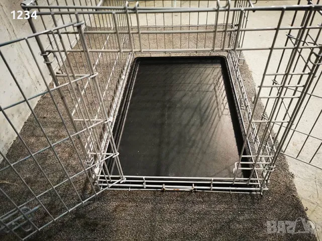 метална сгъваема клетка за куче 77x49x63см за транспорт и стационар, снимка 2 - За кучета - 48961385
