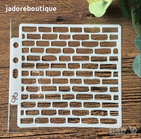 Шаблон стенсил тухли/ звезди/ сърца декорация скрапбук декупаж релеф , снимка 4 - Други - 34638925