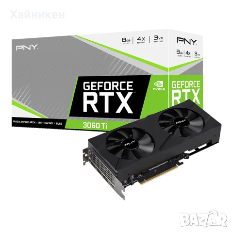 Видео карта PNY RTX 3060 TI 8Gb.LHR