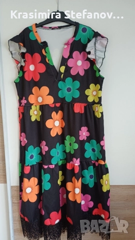 дамска многоцветна рокля, снимка 2 - Рокли - 52399861