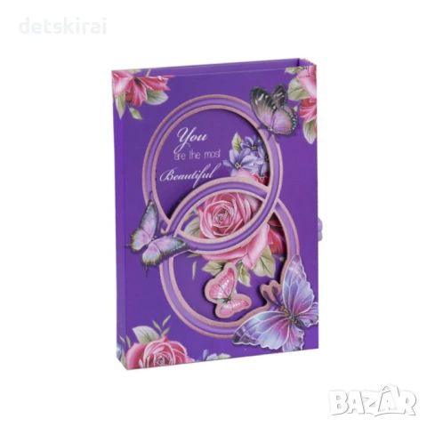 Тефтер в кутия - таен дневник с ключе цветя и пеперуди, снимка 2 - Образователни игри - 51313704