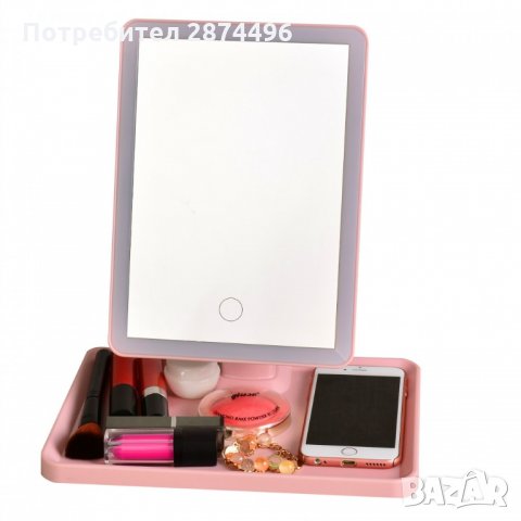 2235 Козметично преносимо огледало с LED осветление и сензорен бутон, снимка 3 - Други - 35795220