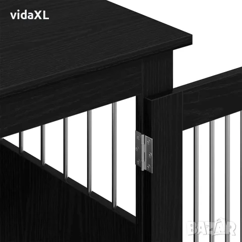 vidaXL Кучешка клетка, черен дъб, 45x62x59 см, инженерно дърво, снимка 10 - За кучета - 56148346