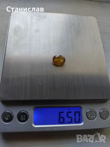 Естествен жълт сапфир 6.50 кт., снимка 2 - Други - 44650414