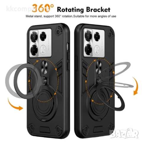 Infinix Note 40 Pro 4G Удароустойчив Metal Ring 360 Калъф и Протектор, снимка 4 - Калъфи, кейсове - 51275060