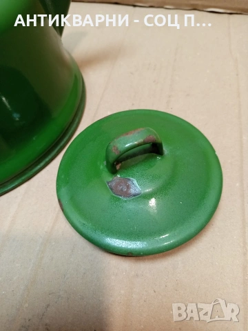 Соц Стар Емайлиран Чайник. НОМЕР 1702., снимка 4 - Антикварни и старинни предмети - 53818768