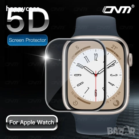 Apple Watch Ultra / Series 11 10 8 / SE / 5D Протектор за цял екран, снимка 5 - Смарт часовници - 41043699
