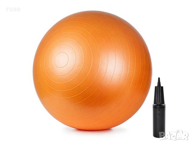 НОВИ! Фитнес топка с помпа 65см EDURO, снимка 8 - Фитнес уреди - 41039419
