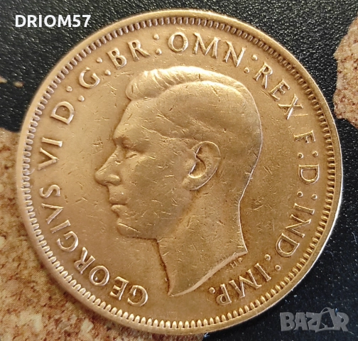 Монети Великобритания-3 бр.› Крал Джордж VI (1945-1948), снимка 6 - Нумизматика и бонистика - 51474483