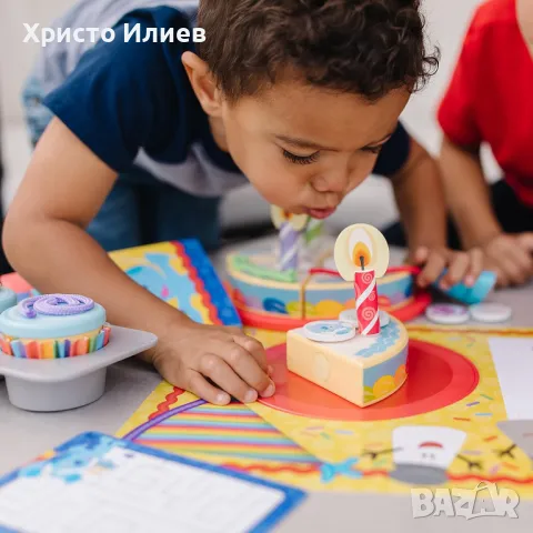 Дървен комплект за игра за рожден ден Melissa & Doug Blues Clues & You, снимка 4 - Образователни игри - 48991355